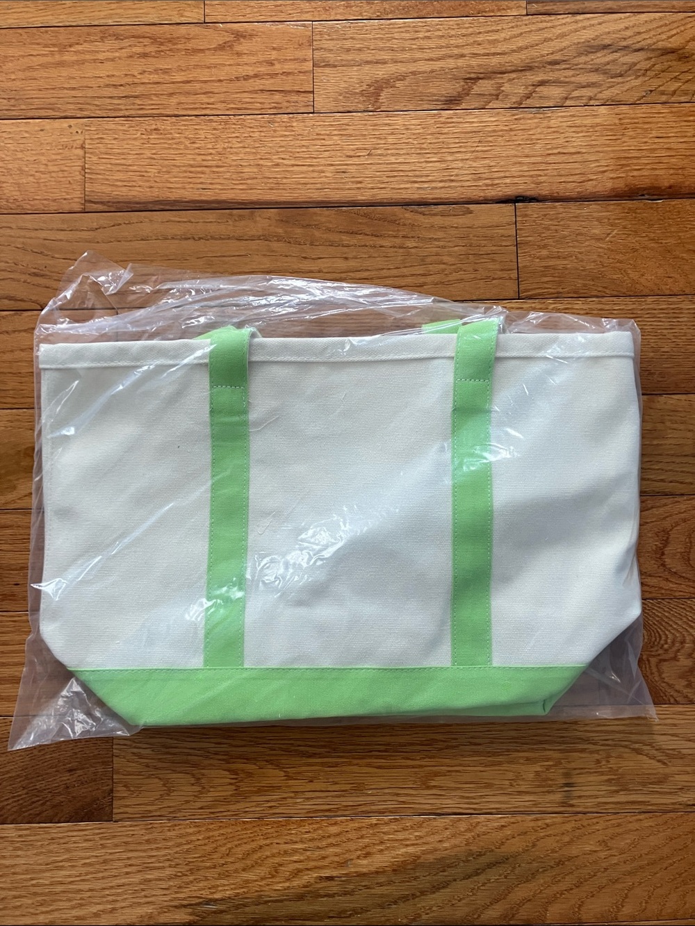 NWT Bloomingdale’s Canvas Tote Bag with Lime Green Straps - Everyday Carry - Picture 3 of 3